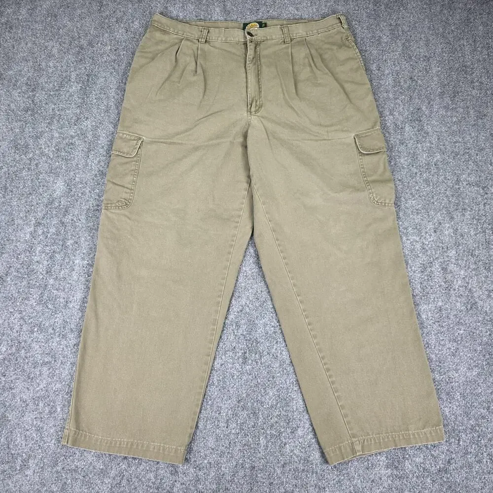 Cabelas Pants Mens 40 Beige Cargo Relaxed Fit Outdoor Casual Utility Workwear